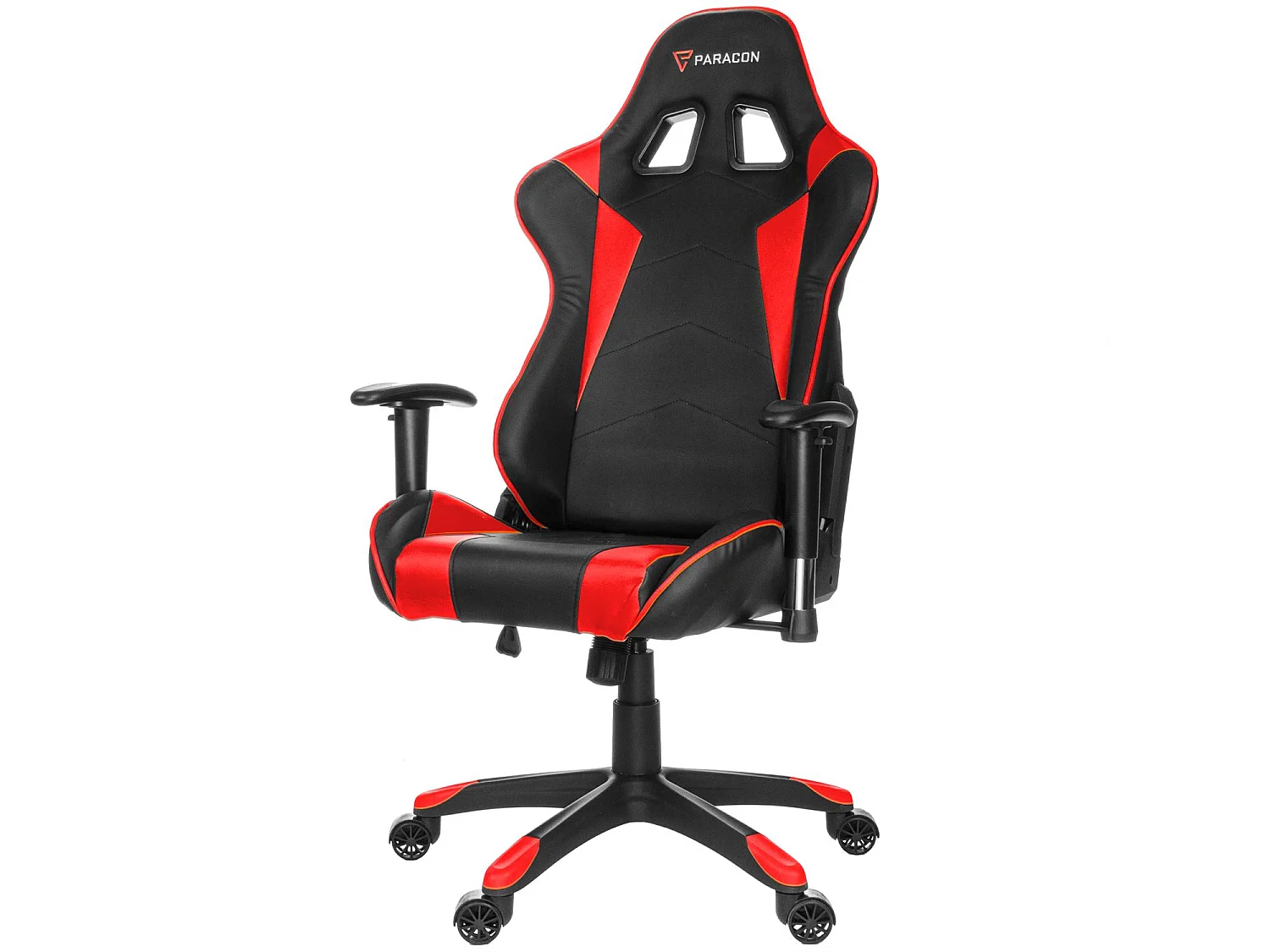 Paracon Knight Fauteuil de gamer avec oreiller cervical et soutien lombaire, rouge.