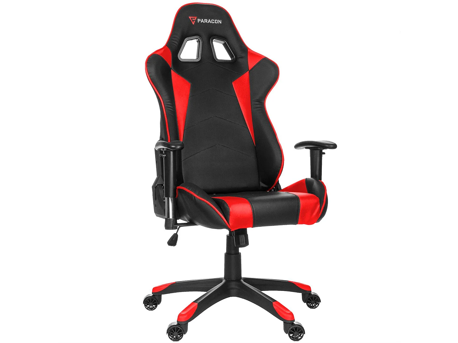 Paracon Knight Fauteuil de gamer avec oreiller cervical et soutien lombaire, rouge.