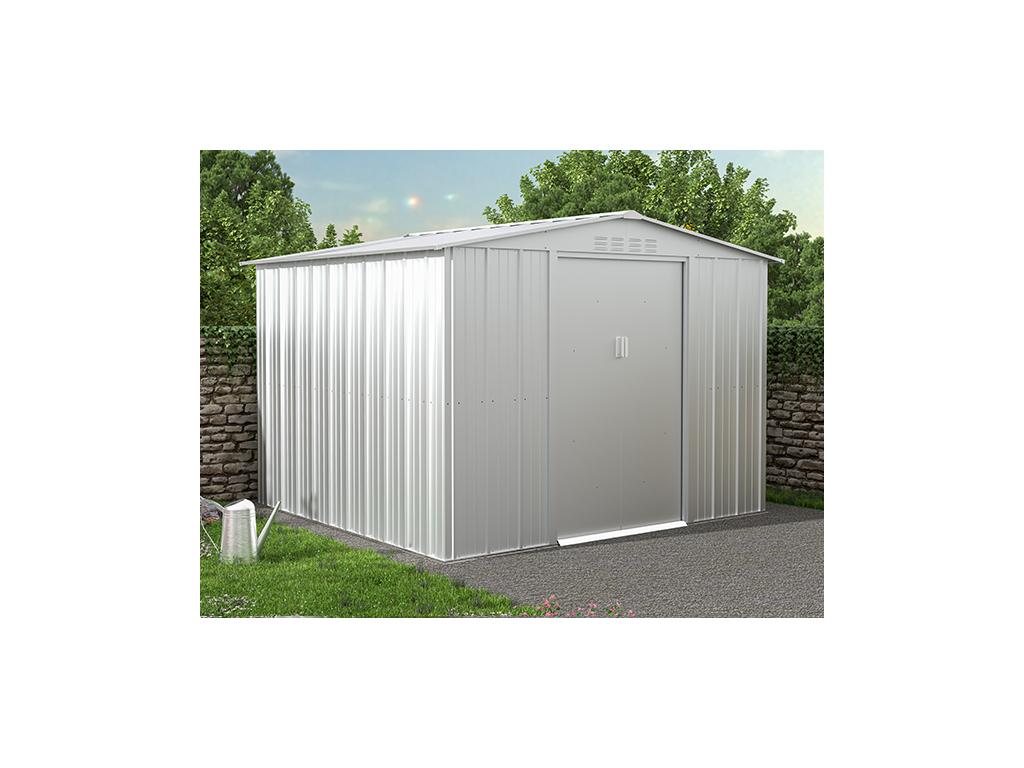 Abri de jardin métal en acier galvanisé gris 6.71 m² LINUS