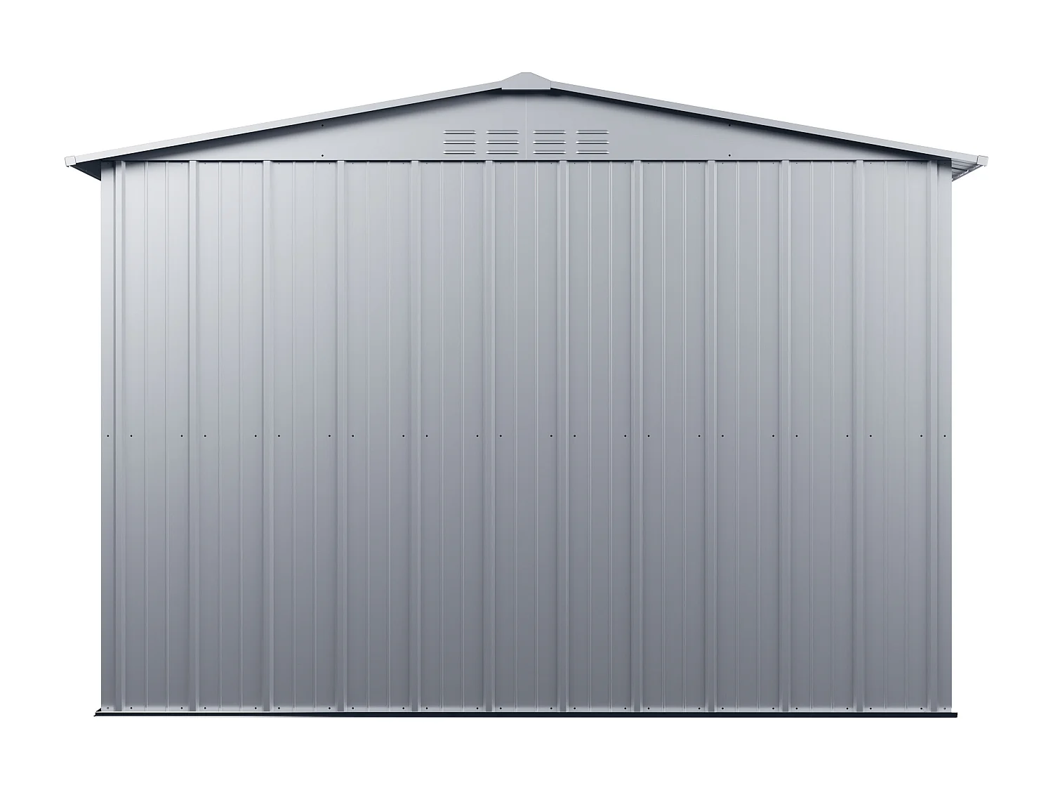Trädgårdsskjul av grå galvaniserad stål 6.71 m² LINUS