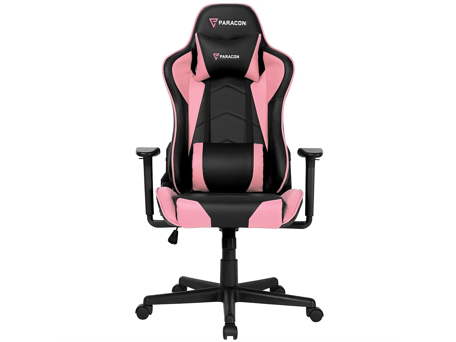 Paracon Brawler gamestoel incl. kussen voor nek en lenden roze.