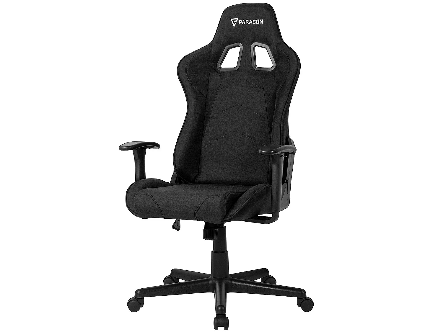 Paracon Brawler gamestoel incl. kussen voor nek en lenden zwart.