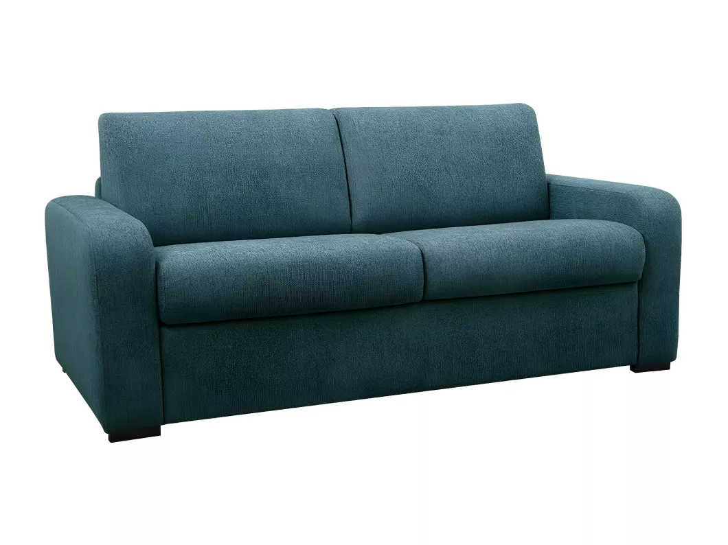 Kauf Unique Schlafsofa mit Matratze 4-Sitzer - Liegefläche 160 cm - Matratze 18 cm - Stoff - Blau - BEVIS