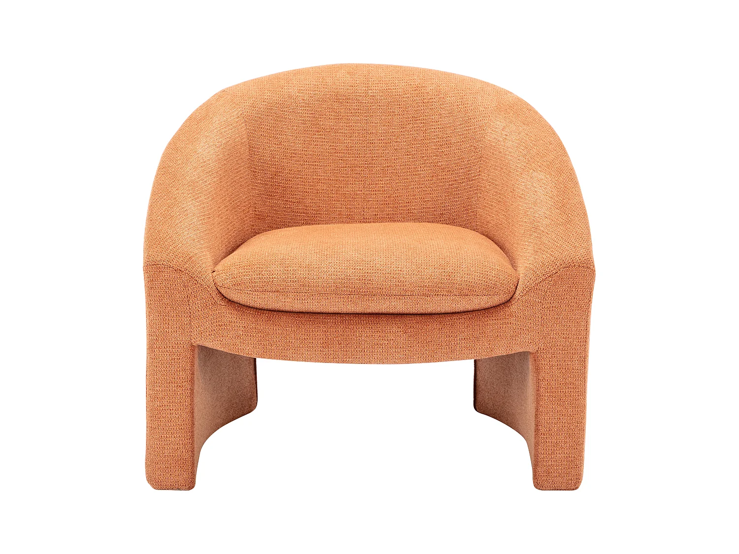 Lænestol i terracotta-farvet stof OSSANA