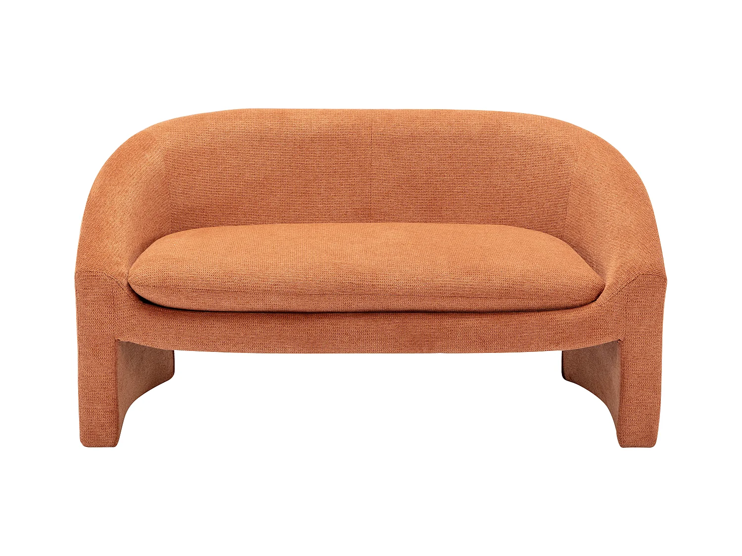 2-personers sofa i terracotta stof OSSANA
