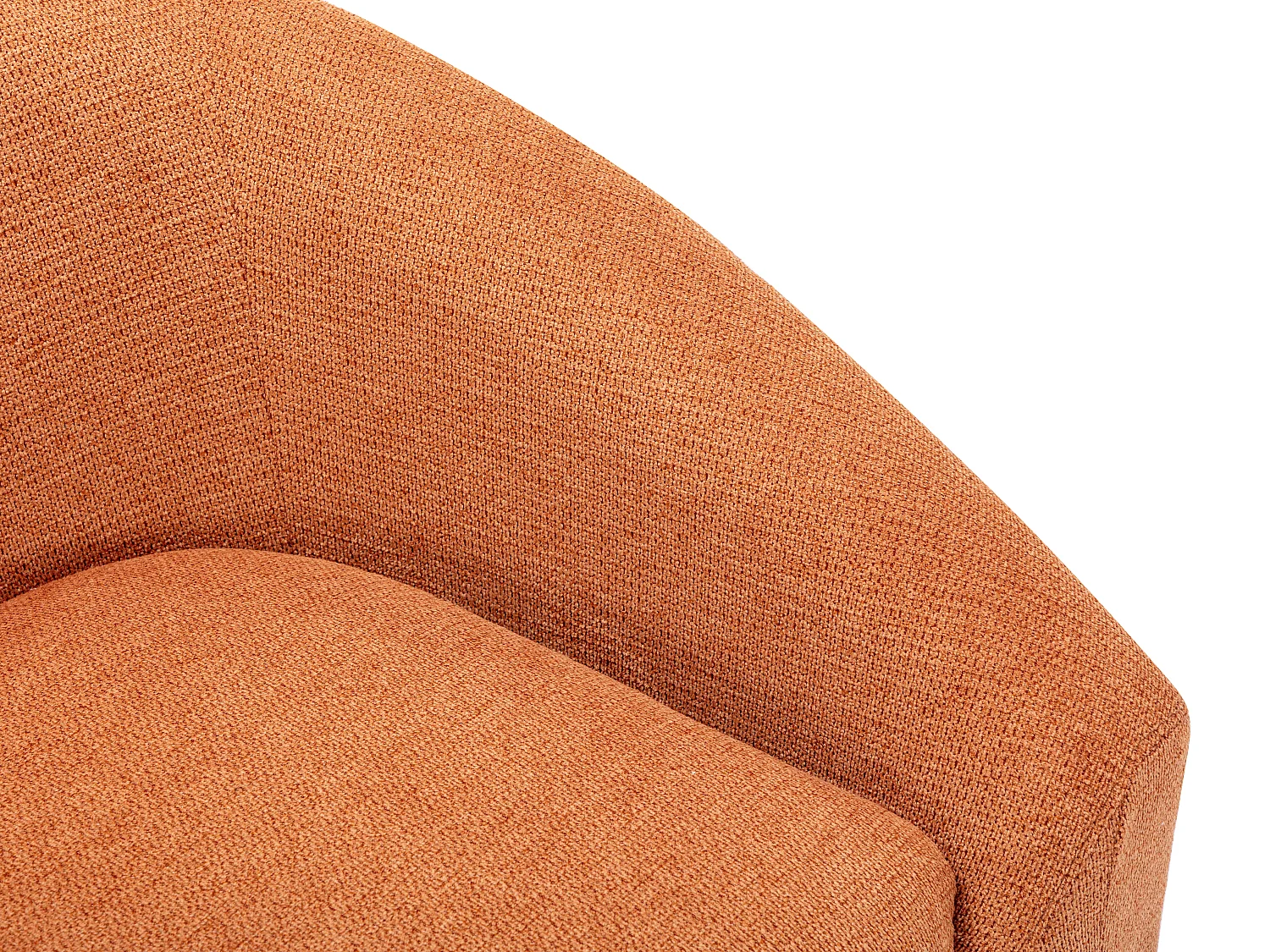 Canapé 2 places en tissu terracotta OSSANA