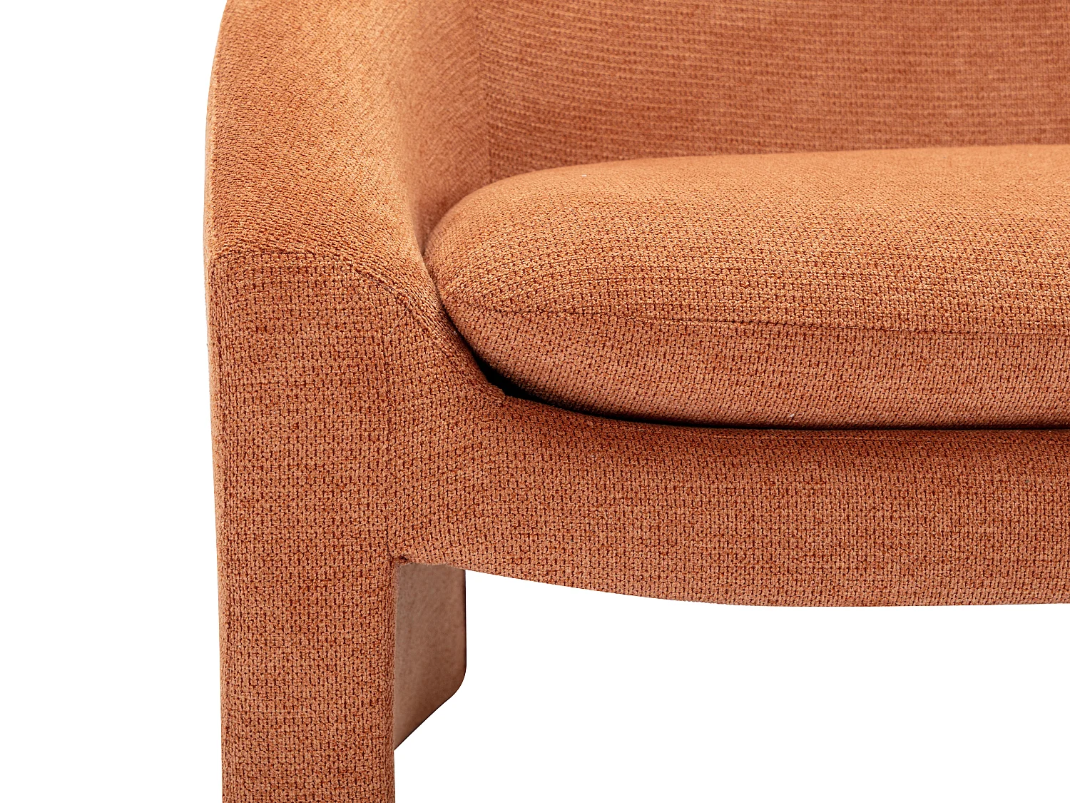 Canapé 2 places en tissu terracotta OSSANA