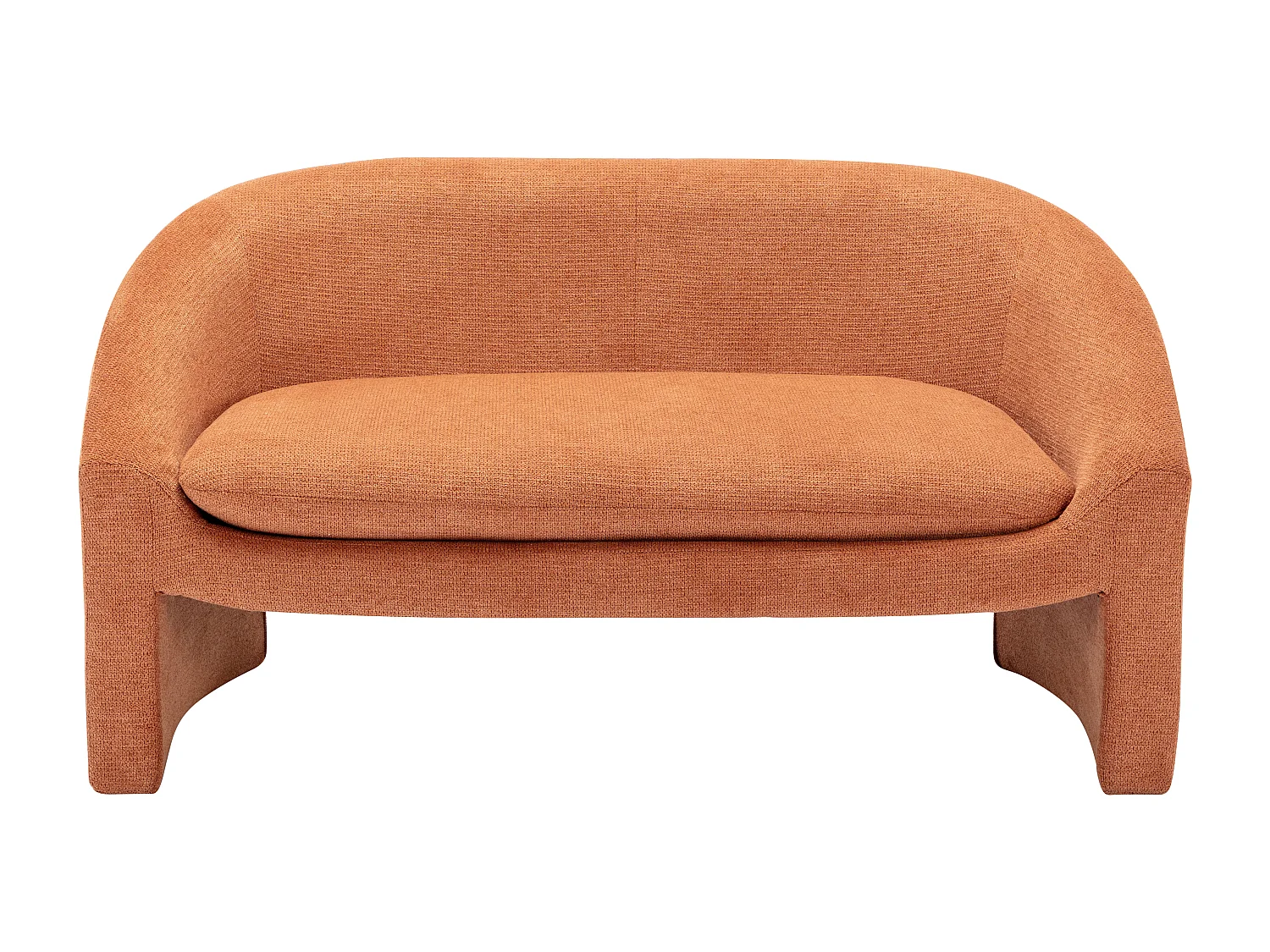 Canapé 2 places en tissu terracotta OSSANA