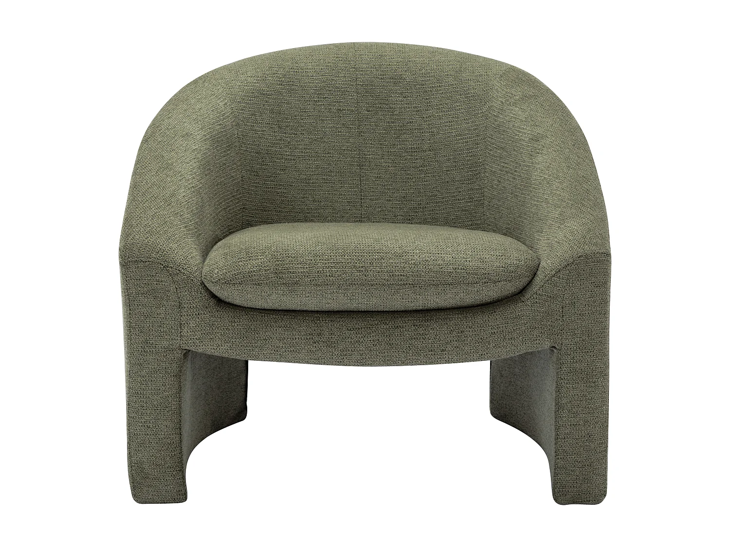 Fauteuil en tissu vert OSSANA