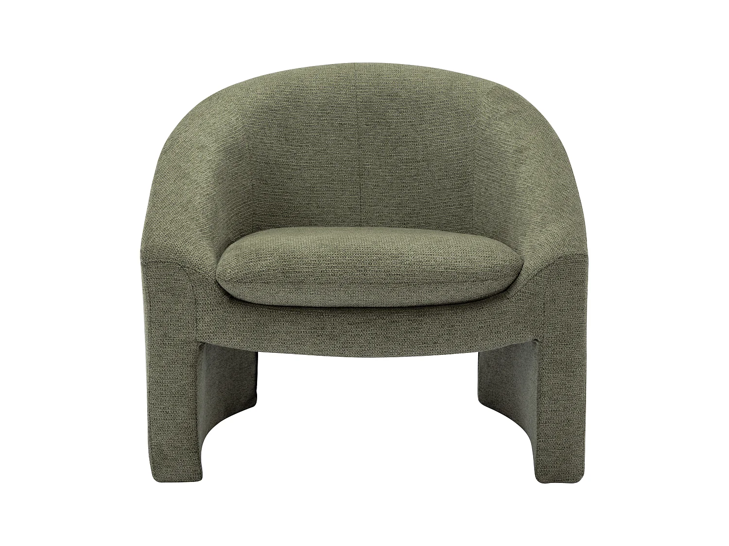 Sillón de tela verde OSSANA
