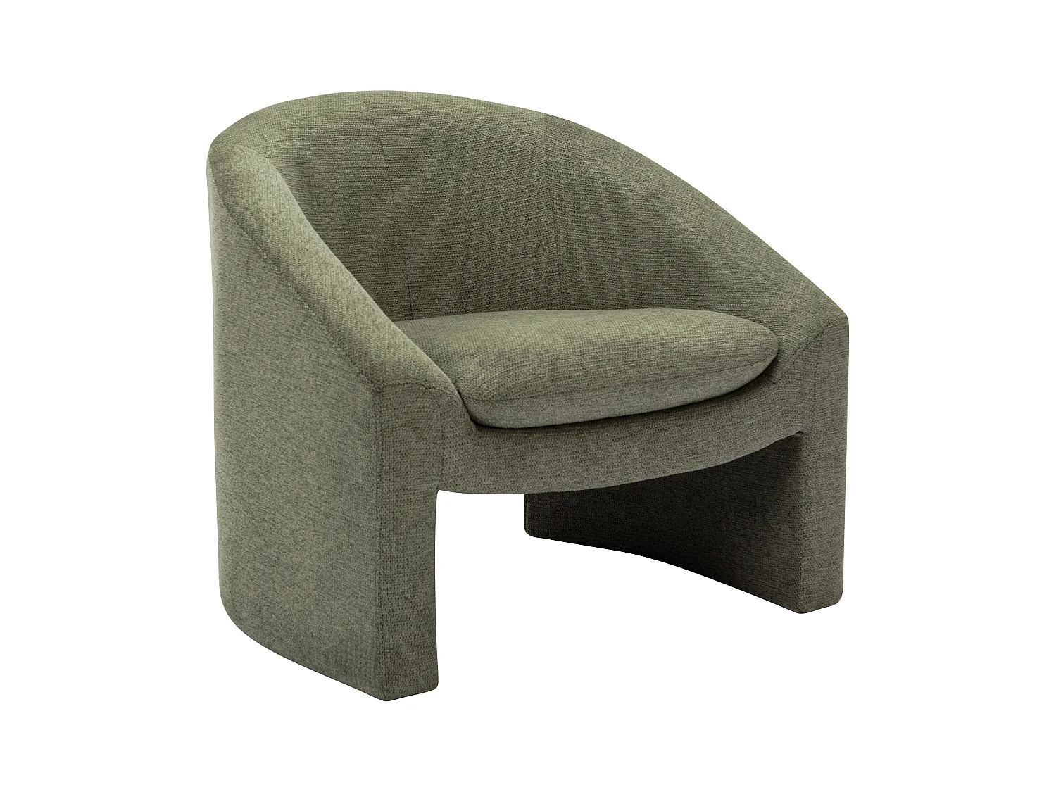 Sillón de tela verde OSSANA