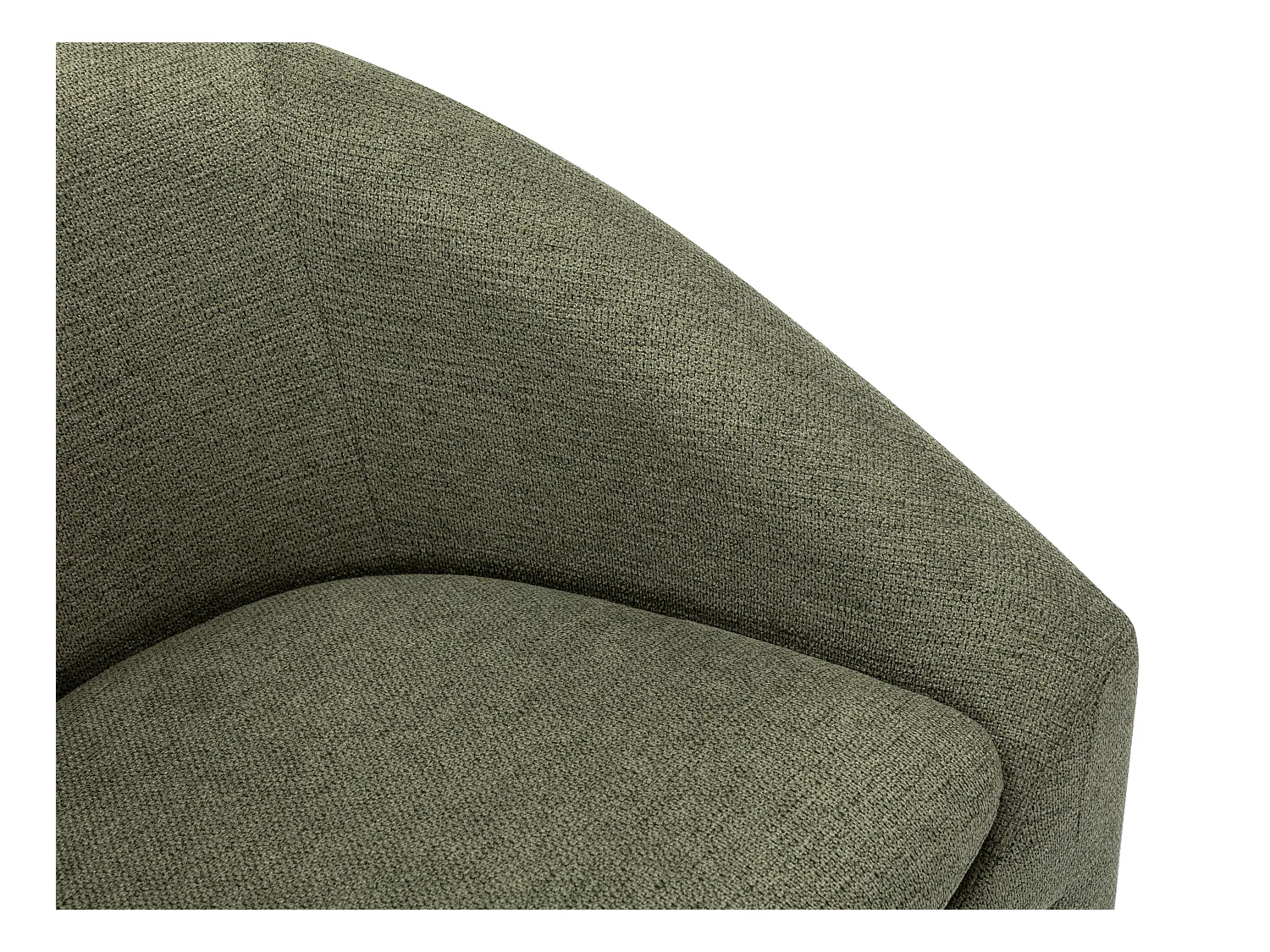 Sillón de tela verde OSSANA
