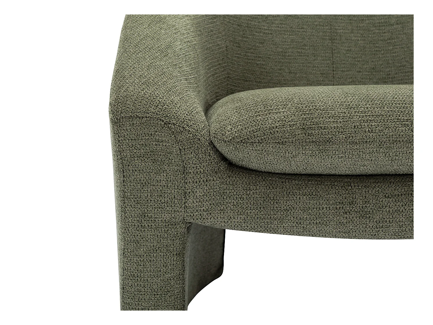 Sillón de tela verde OSSANA