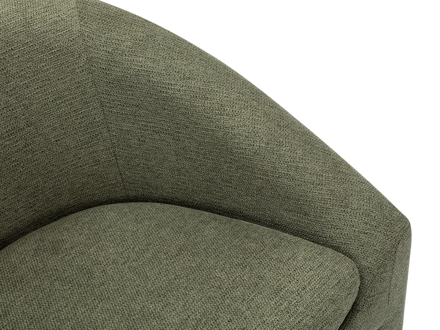 Fauteuil van groene stof OSSANA