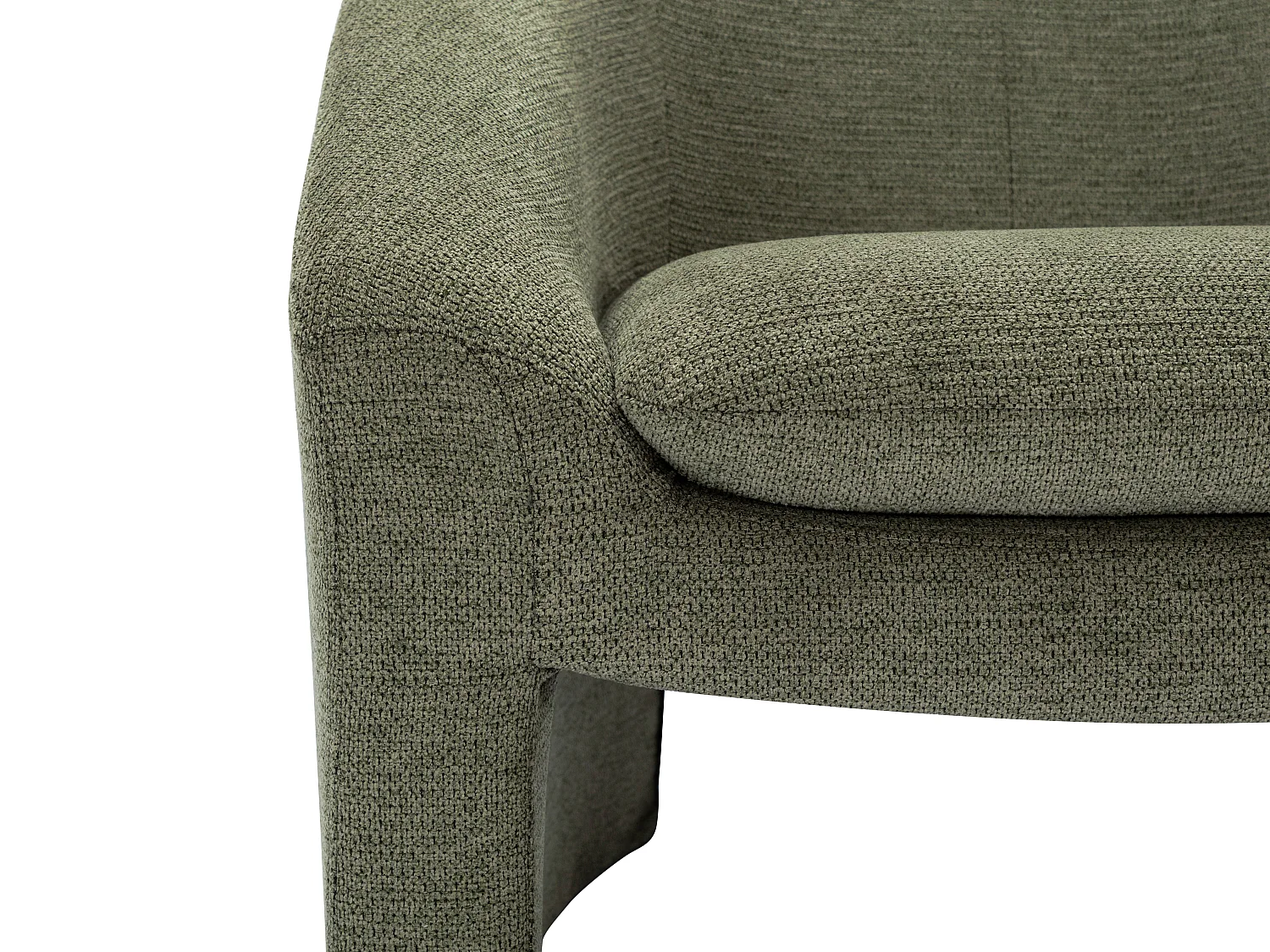 Fauteuil van groene stof OSSANA
