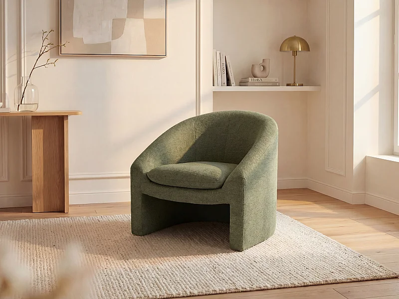 Poltrona tecido verde - OSSANA