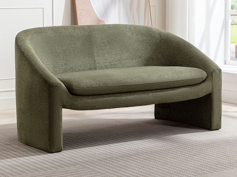 Sofa 2-Sitzer - Stoff - Grün - OSSANA