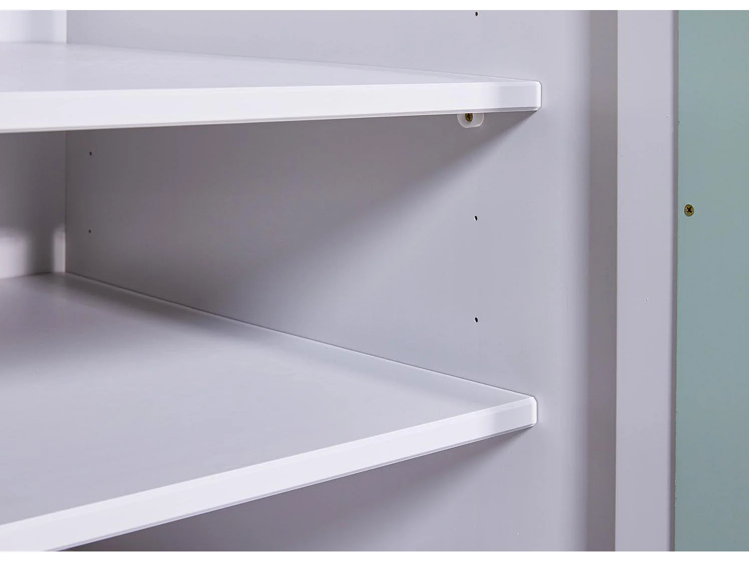 Prati kledingkast 2 deuren Lichtgrijs, muntgroen.