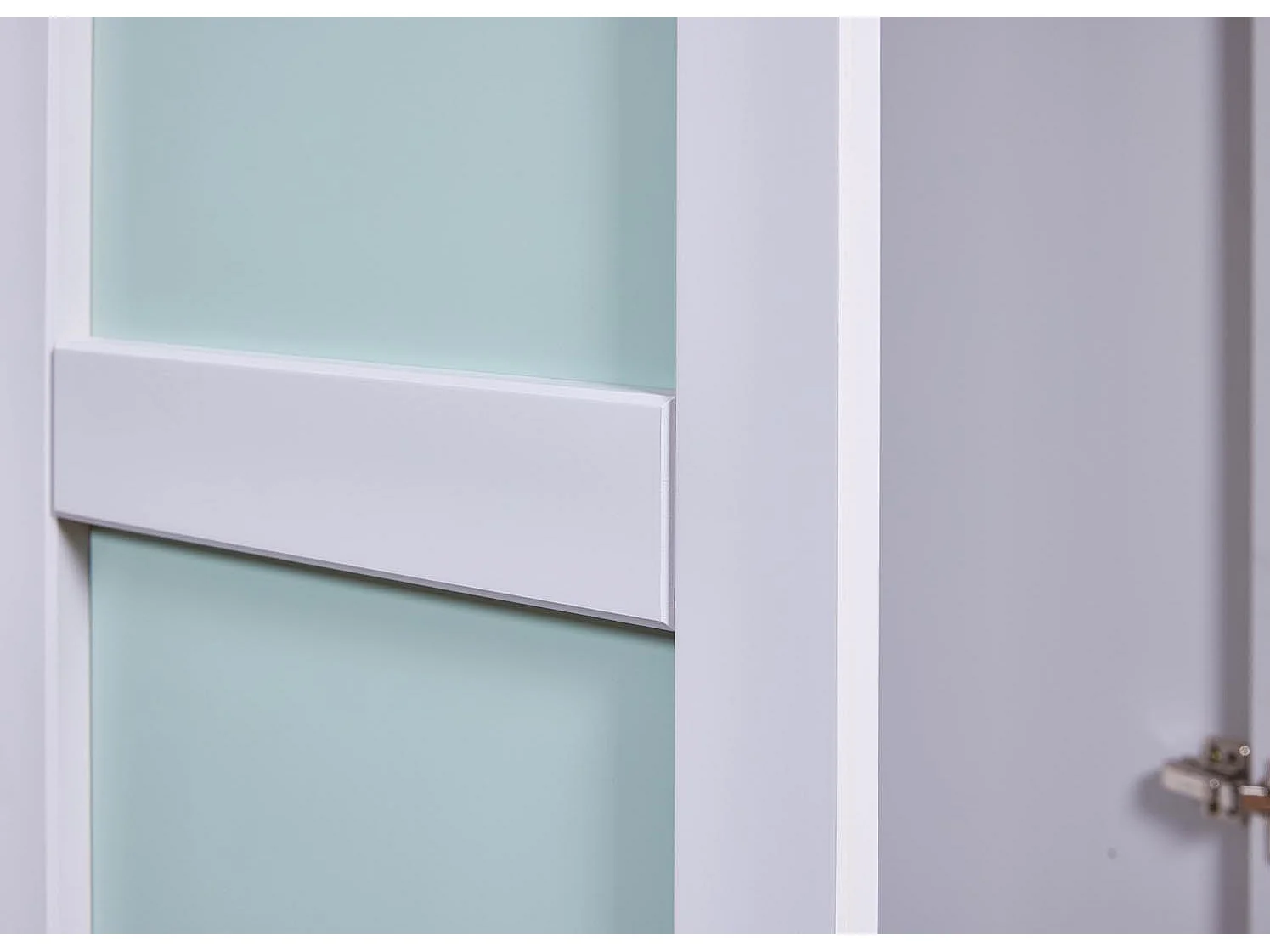 Prati kledingkast 2 deuren Lichtgrijs, muntgroen.