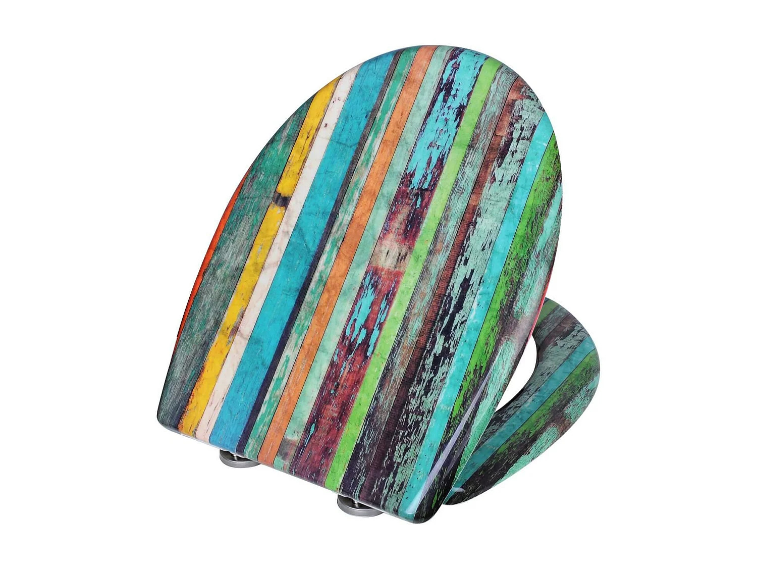 Tapa de inodoro tapa de inodoro en Duroplast retro multicolor con cierre suave y fijación rápida 19_0000713