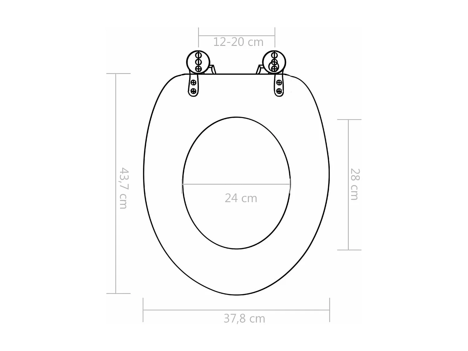 Siège de toilette abattant effet bois 43.7 x 37.8 x 5 cm 02_0002900