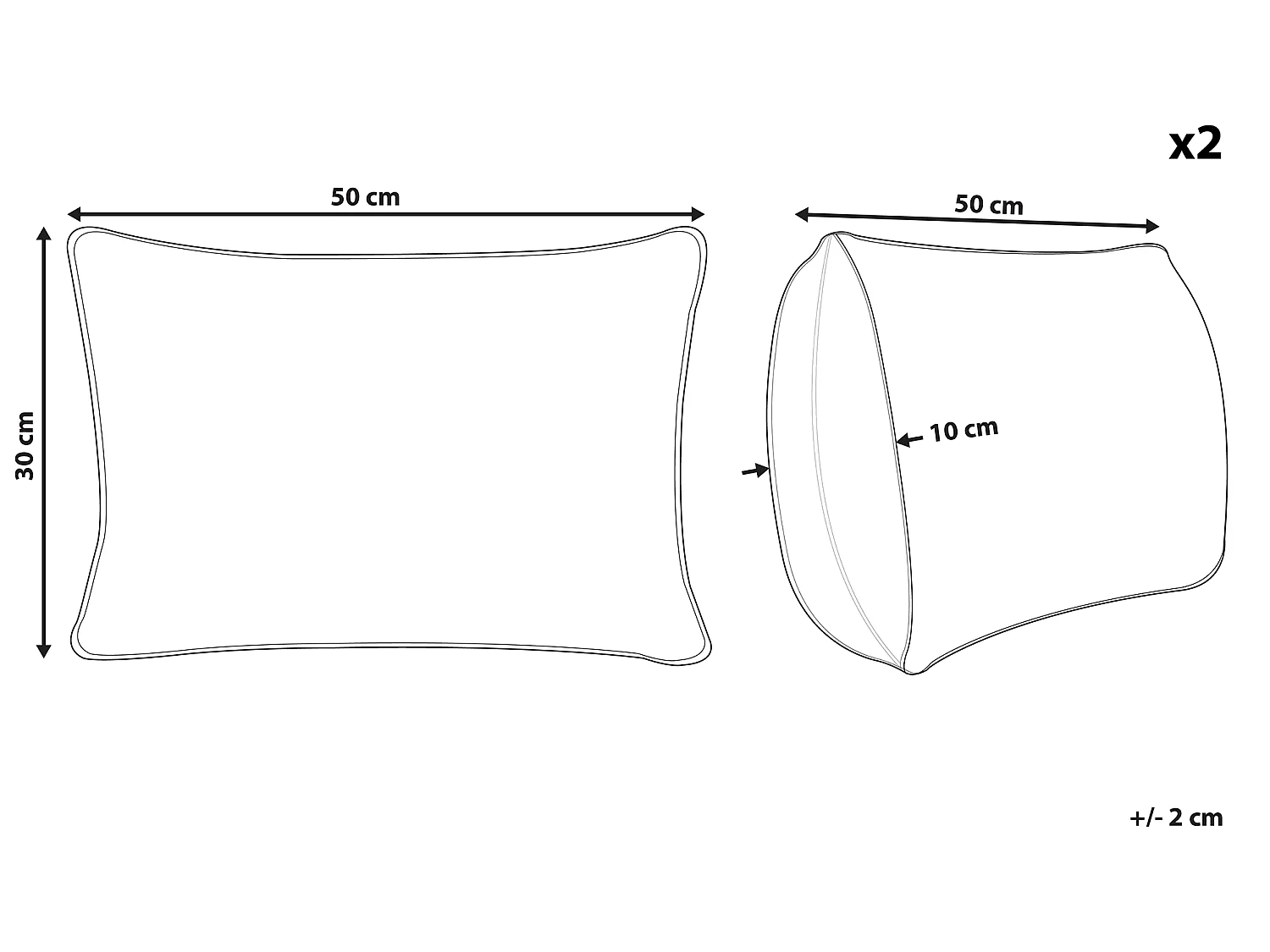 Set van 2 decoratieve kussens KATORA Jute 30 x 50 cm Groen Oosters patroon