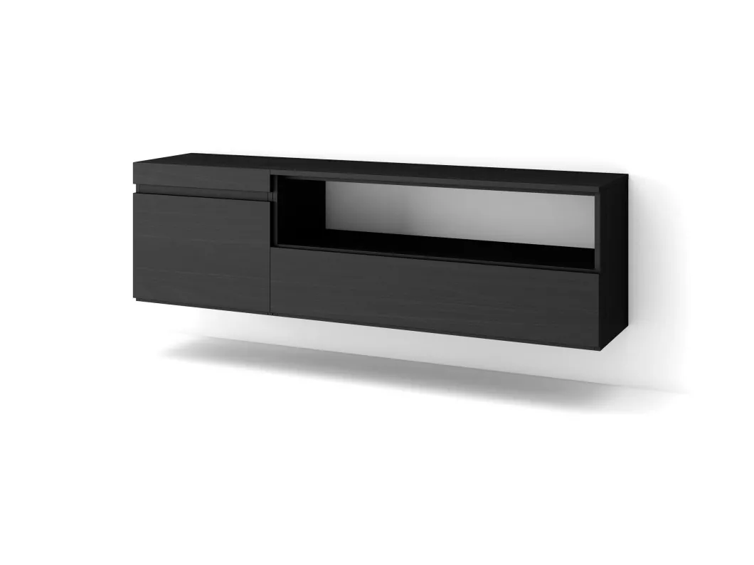 Kauf Unique TV-Schrank, Lowboard, 150x45x35cm, Für TV-Geräte bis zu 65", Hängend, Schwarz