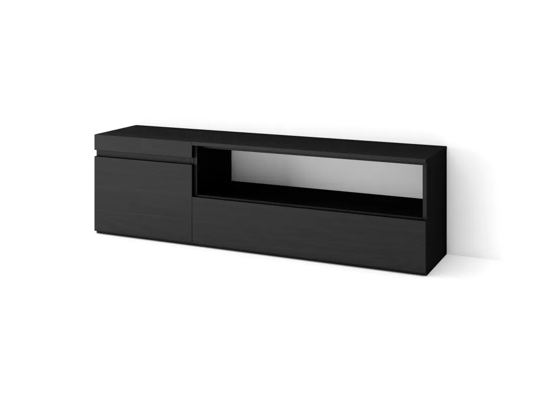 Kauf Unique TV-Schrank, Lowboard, 150x45x35cm, Für TV-Geräte bis zu 65", Fernsehtisch, Schwarz