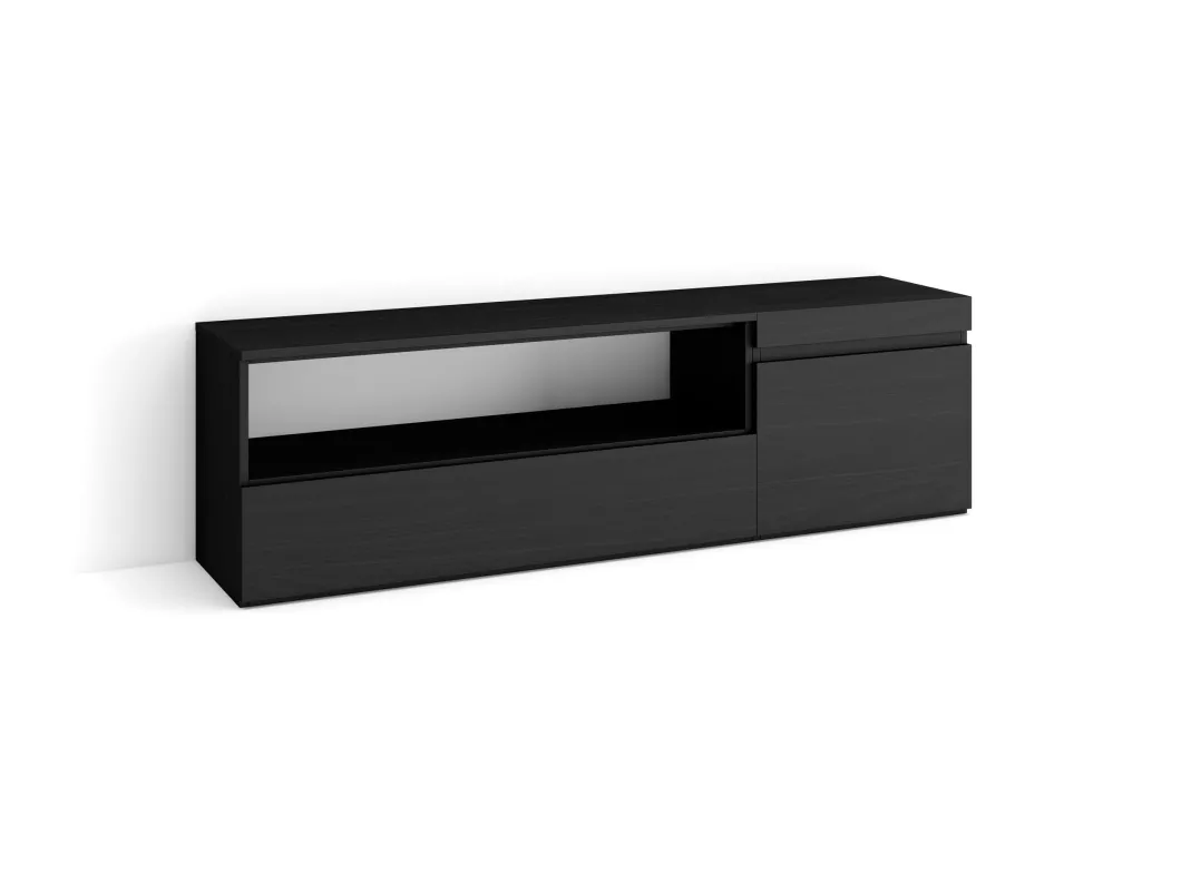 Kauf Unique TV-Schrank, Lowboard, 150x45x35cm, Für TV-Geräte bis zu 65", Fernsehtisch, Schwarz