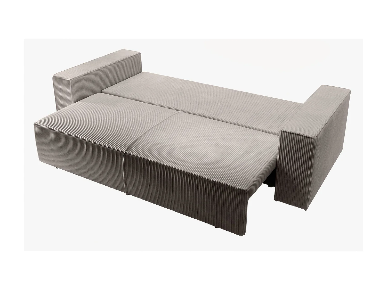 Canapé convertible - 257x102 cm - 3 places - crème - FARESE