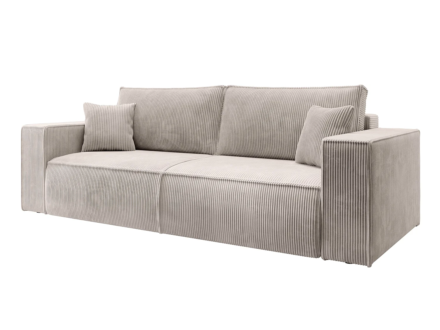 Slaapbank - 257x102 cm - 3 zitplaatsen - crème - FARESE