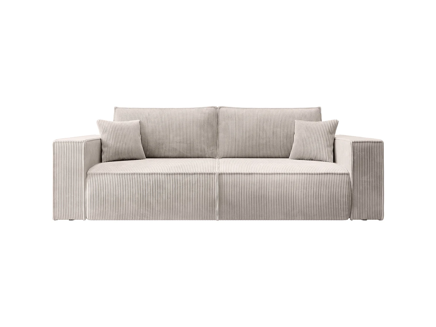 Slaapbank - 257x102 cm - 3 zitplaatsen - crème - FARESE