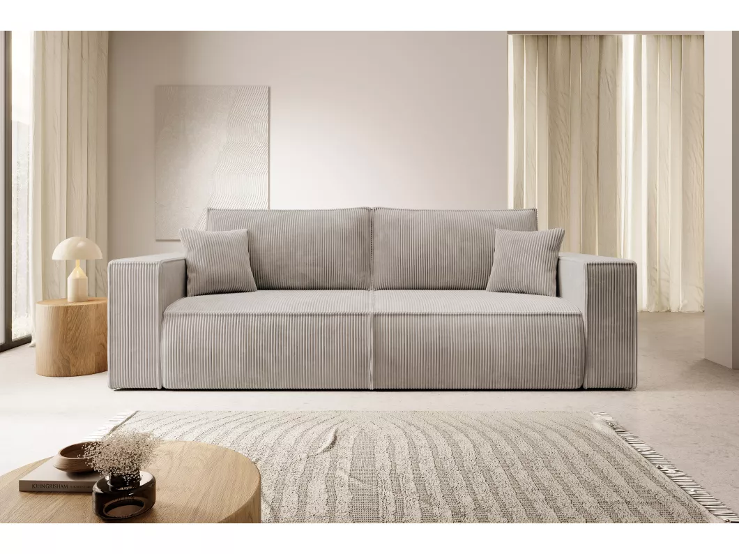 Kauf Unique 3-Sitzer Schlafsofa mit Bettzeugbehälter - 257 cm - beige - FARESE