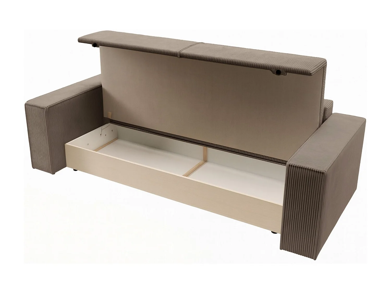 Slaapbank - 257x102 cm - 3 zitplaatsen - beige - FARESE