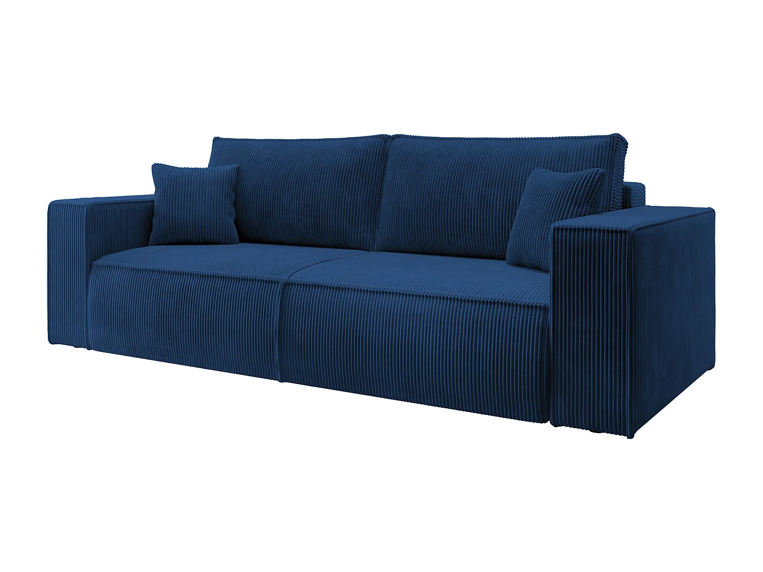 Canapé convertible - 257x102 cm - 3 places - bleu marine - FARESE