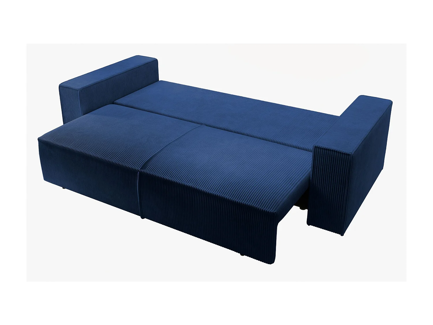 Canapé convertible - 257x102 cm - 3 places - bleu marine - FARESE