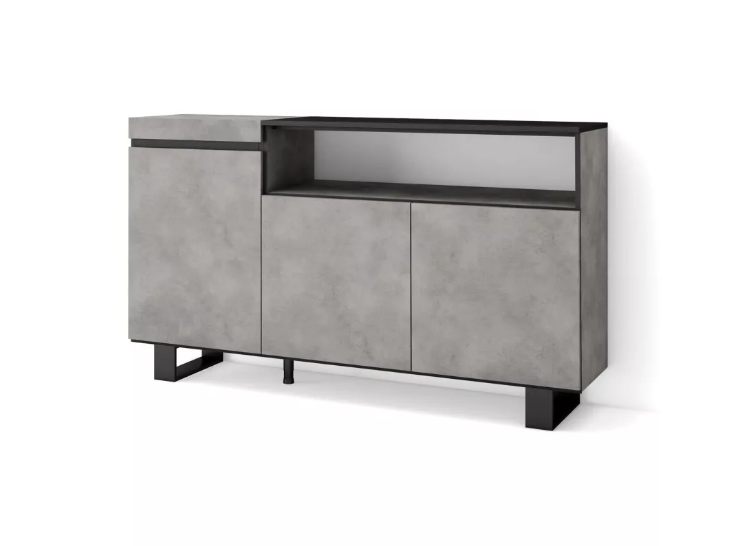 Kauf Unique Sideboard, Highboard, 150x87x35cm, 3 Türen, Industriedesign, Zement