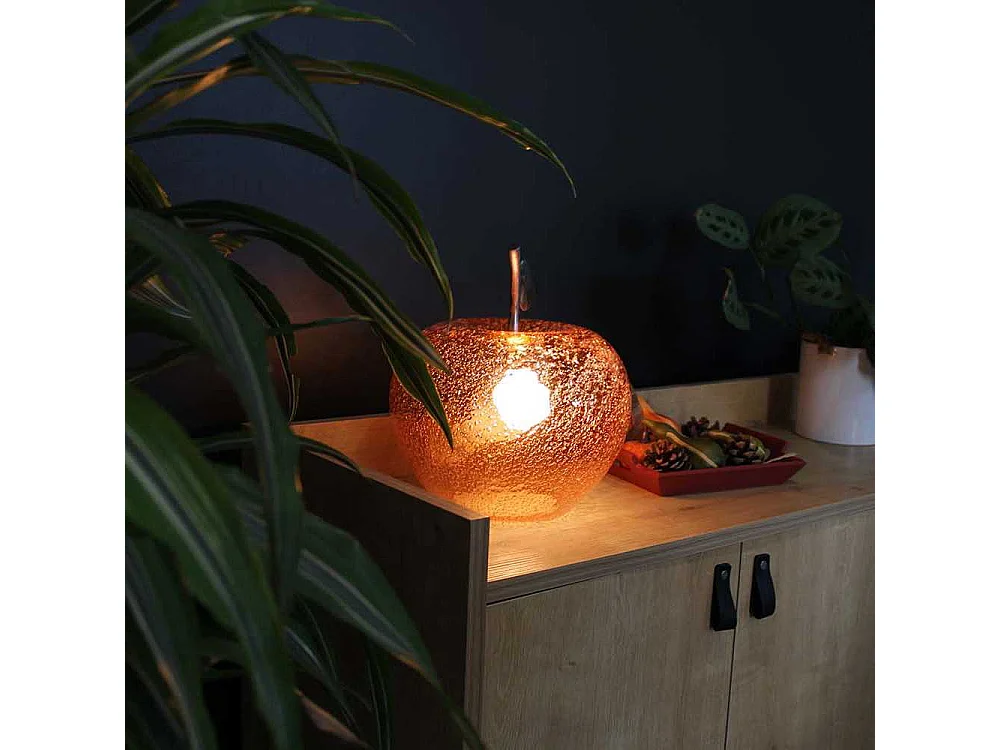Lampe à poser en verre pomme Manzana