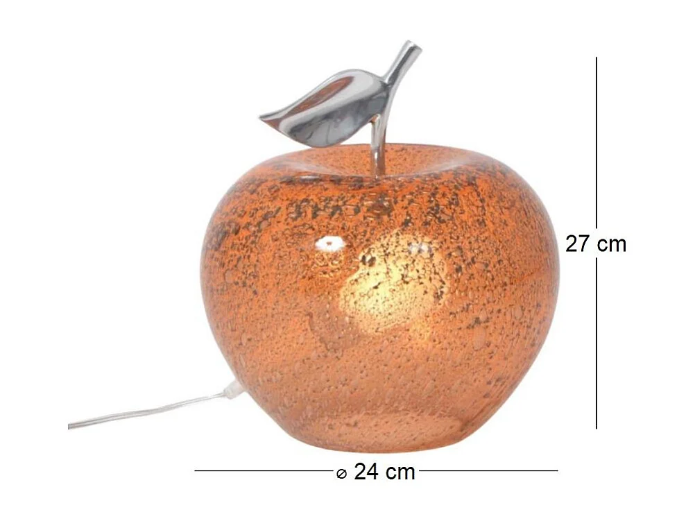 Lampe à poser en verre pomme Manzana
