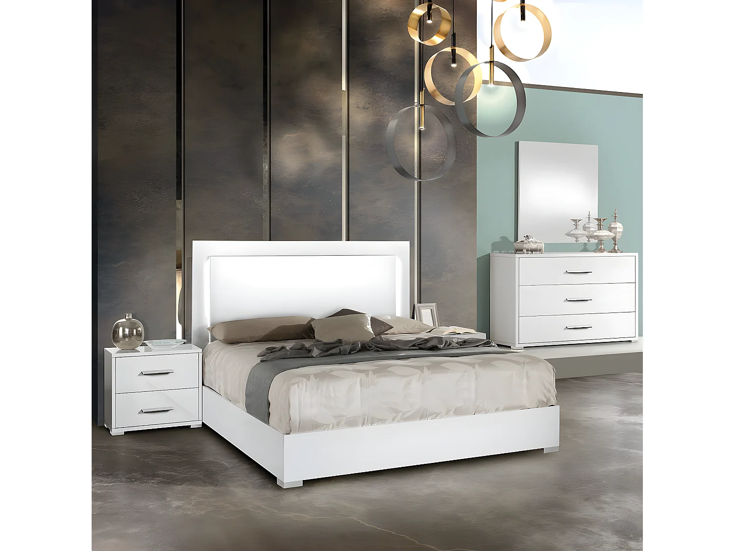 IZIA BLANCHE - Miroir Rectangulaire 100x70cm