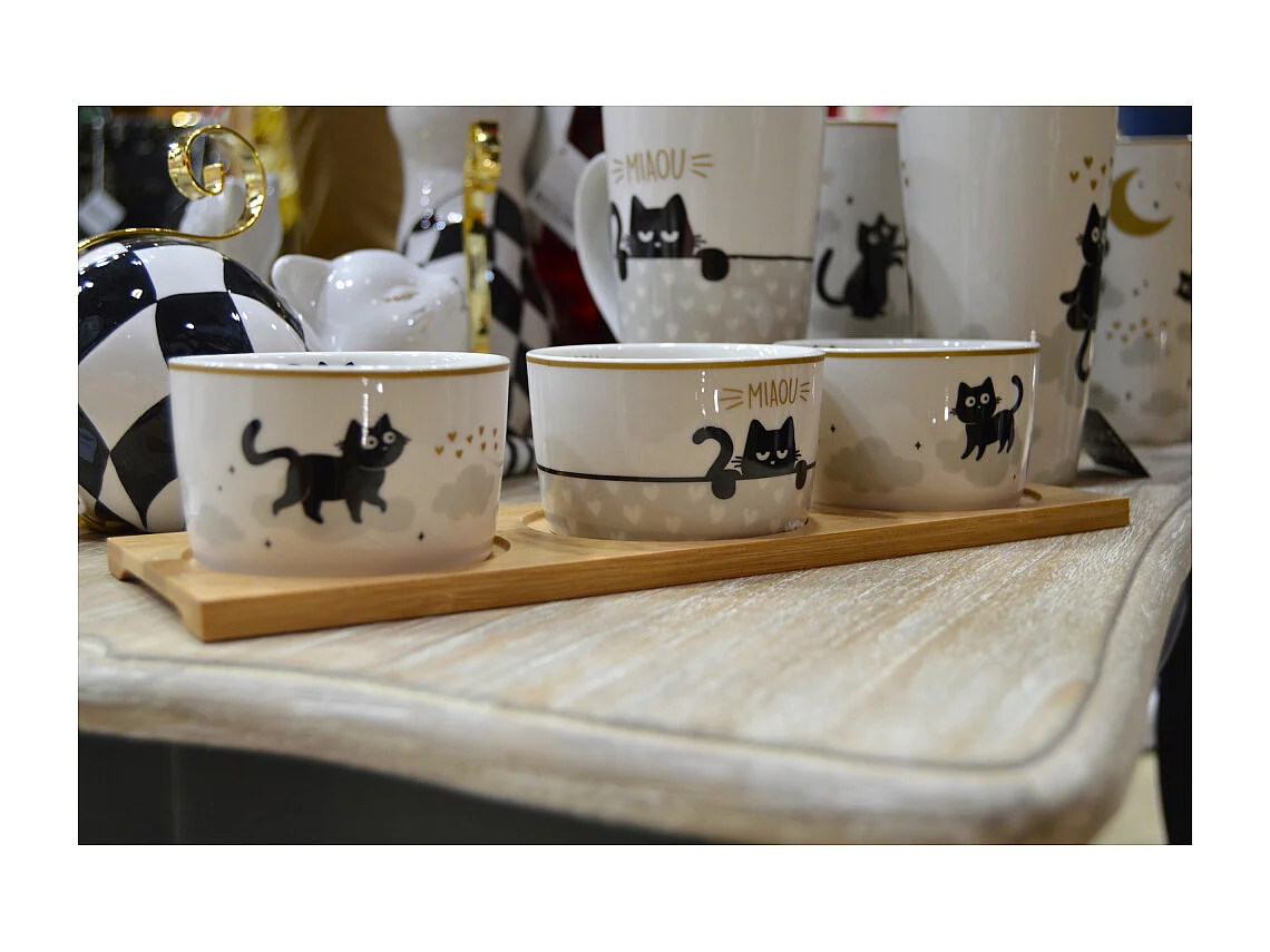 Plateau apéritif avec raviers Gaspard 3 raviers