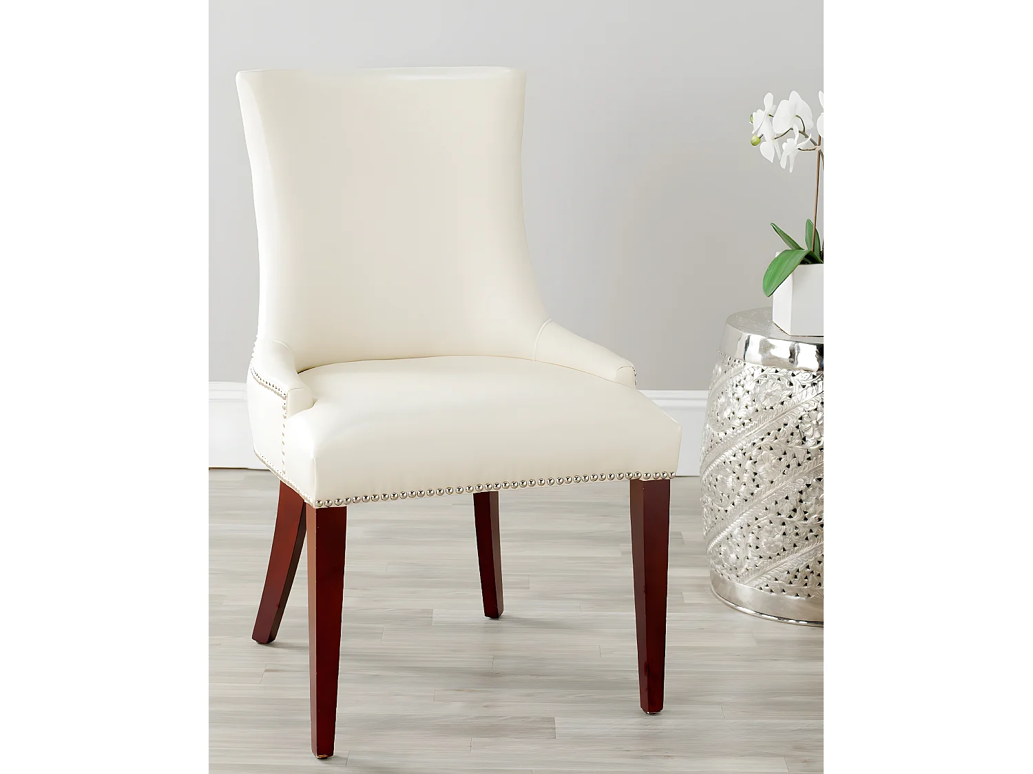 Lot de 2 chaise Crème 62 X 55 X 92.45 cm - Marcelina
