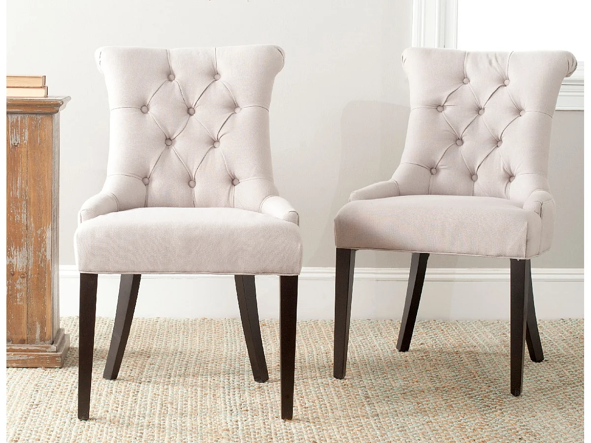 Lot de 2 chaise Taupe 55 X 65 X 93.98 cm - Louann