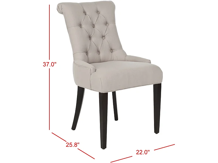 Lot de 2 chaise Taupe 55 X 65 X 93.98 cm - Louann