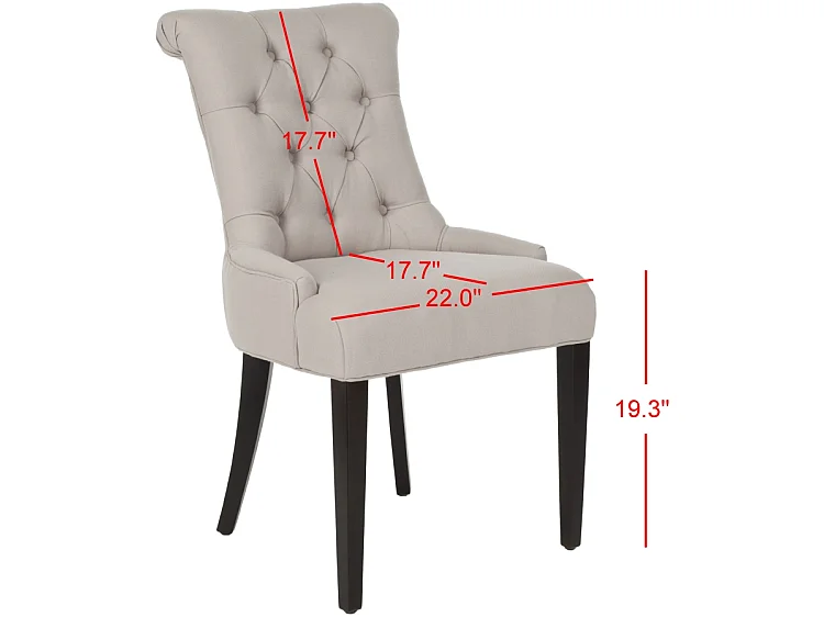 Lot de 2 chaise Taupe 55 X 65 X 93.98 cm - Louann