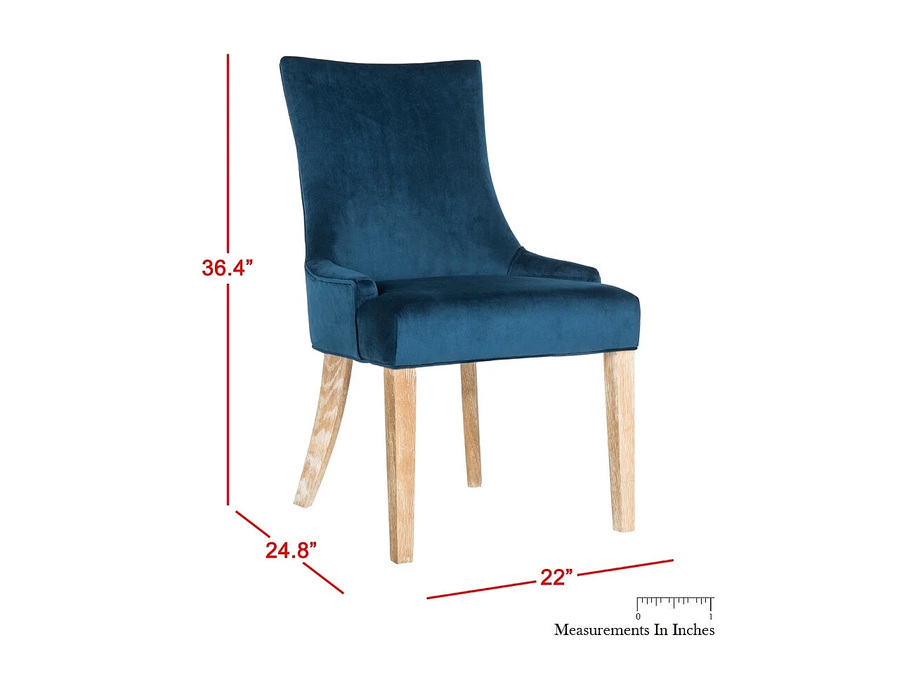 Lot de 2 chaise Bleu marine 63 X 56 X 92.45 cm - Shirlene
