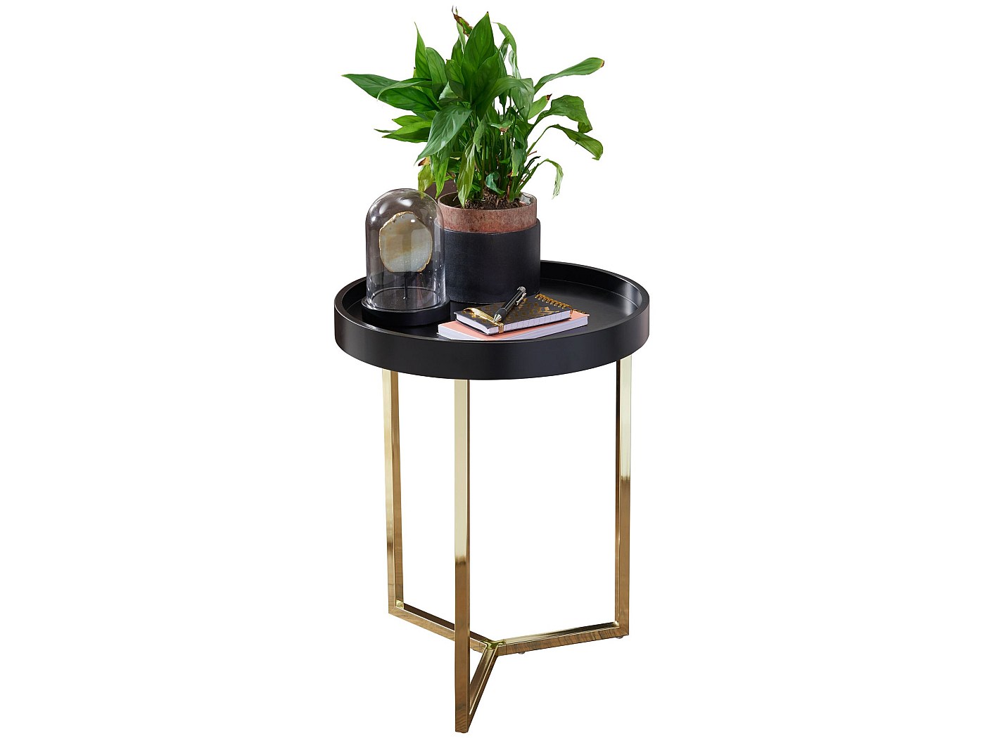 Tavolino Pieghevole Relaxdays In Bambù E Acciaio - Vassoio Estraibile, Design Moderno, Bianco/Legno - Foto 3