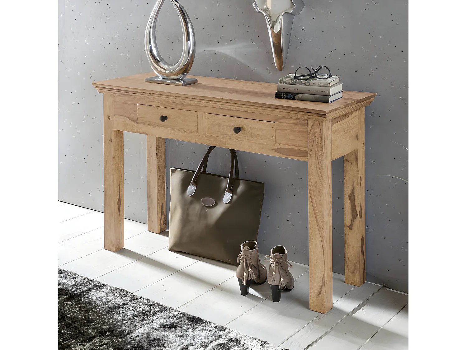 Konsolentisch Massivholz Konsole Schreibtisch 110 x 40 cm Landhaus Neu