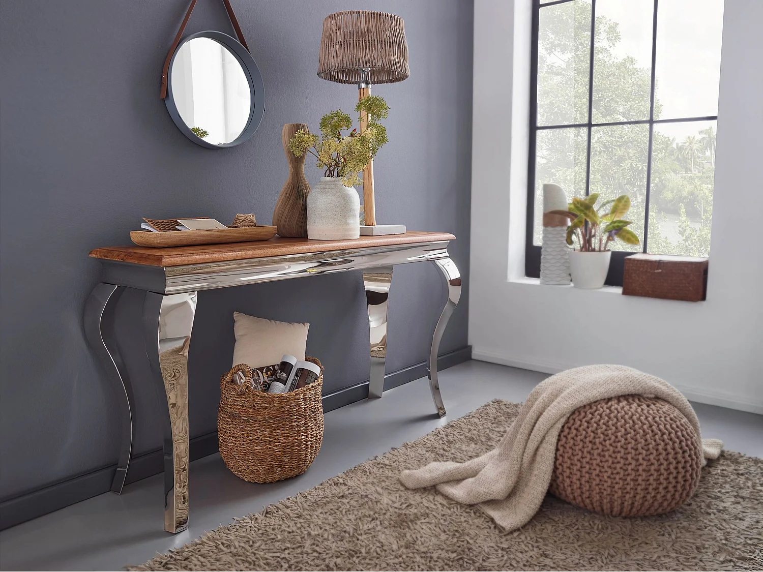 tavolo consolle in legno massello 130 cm tavolo da ingresso credenza scrivania moderna