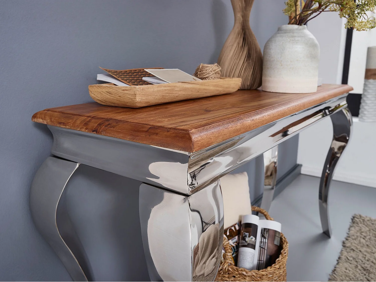 tavolo consolle in legno massello 130 cm tavolo da ingresso credenza scrivania moderna